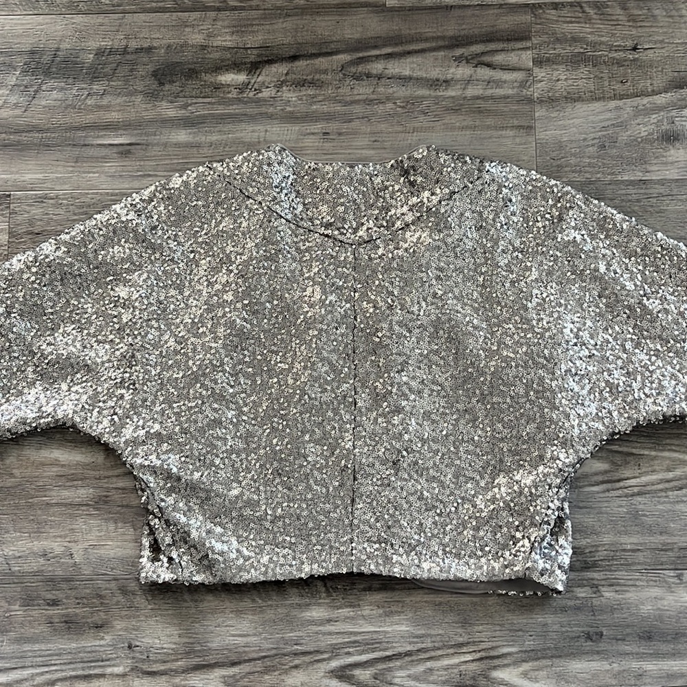Sequin Cropped Jacket - image 5